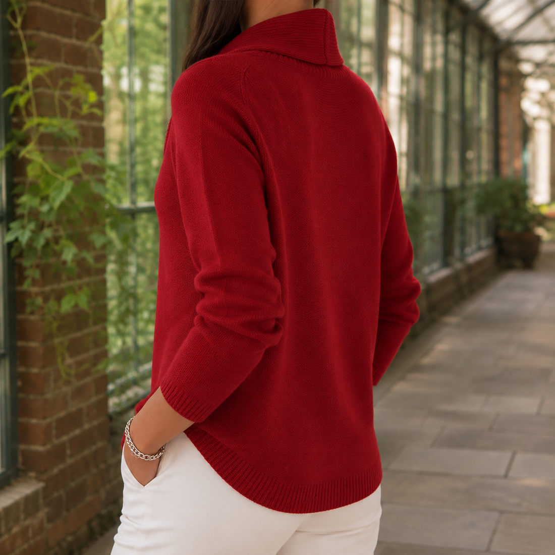 Chiara-Mae Cowl Neck Sweater - Lead Alternate View