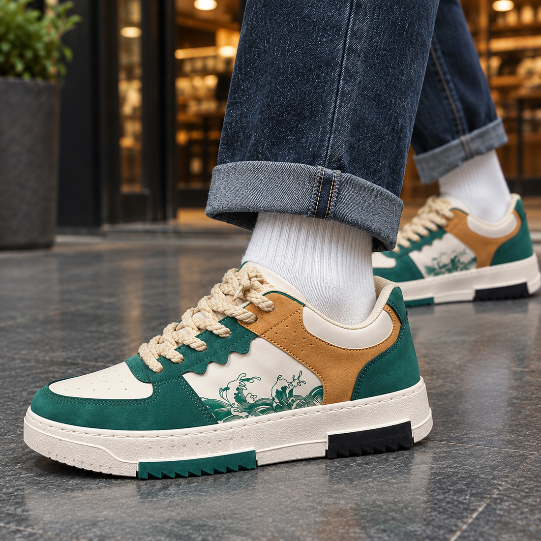 Vasari Panel Sneakers - Lead Product Detail
