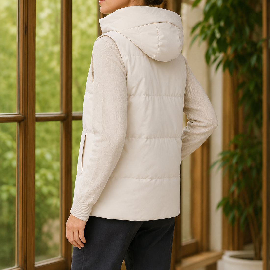Mina-Claire Hooded Puffer Vest - Lead Alternate View
