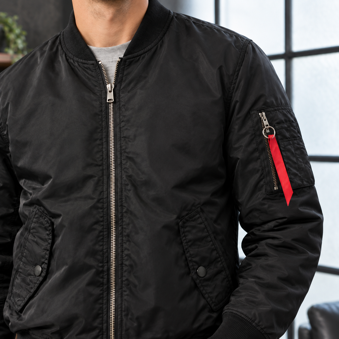 Donatien-Jude Bomber Jacket - Lead Product Detail