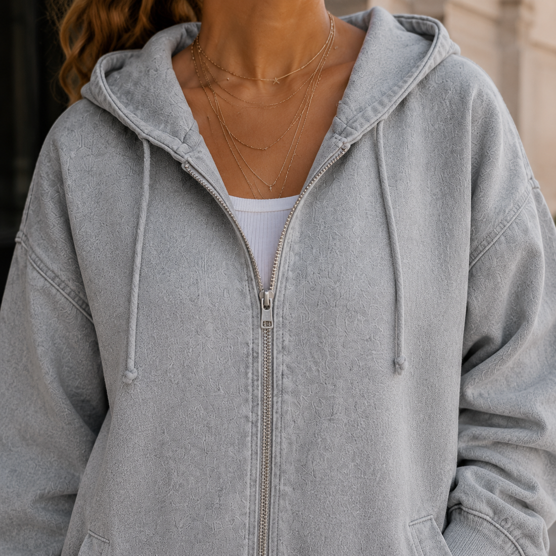 Olympia-Jane Washed Hoodie - Lead Product Detail