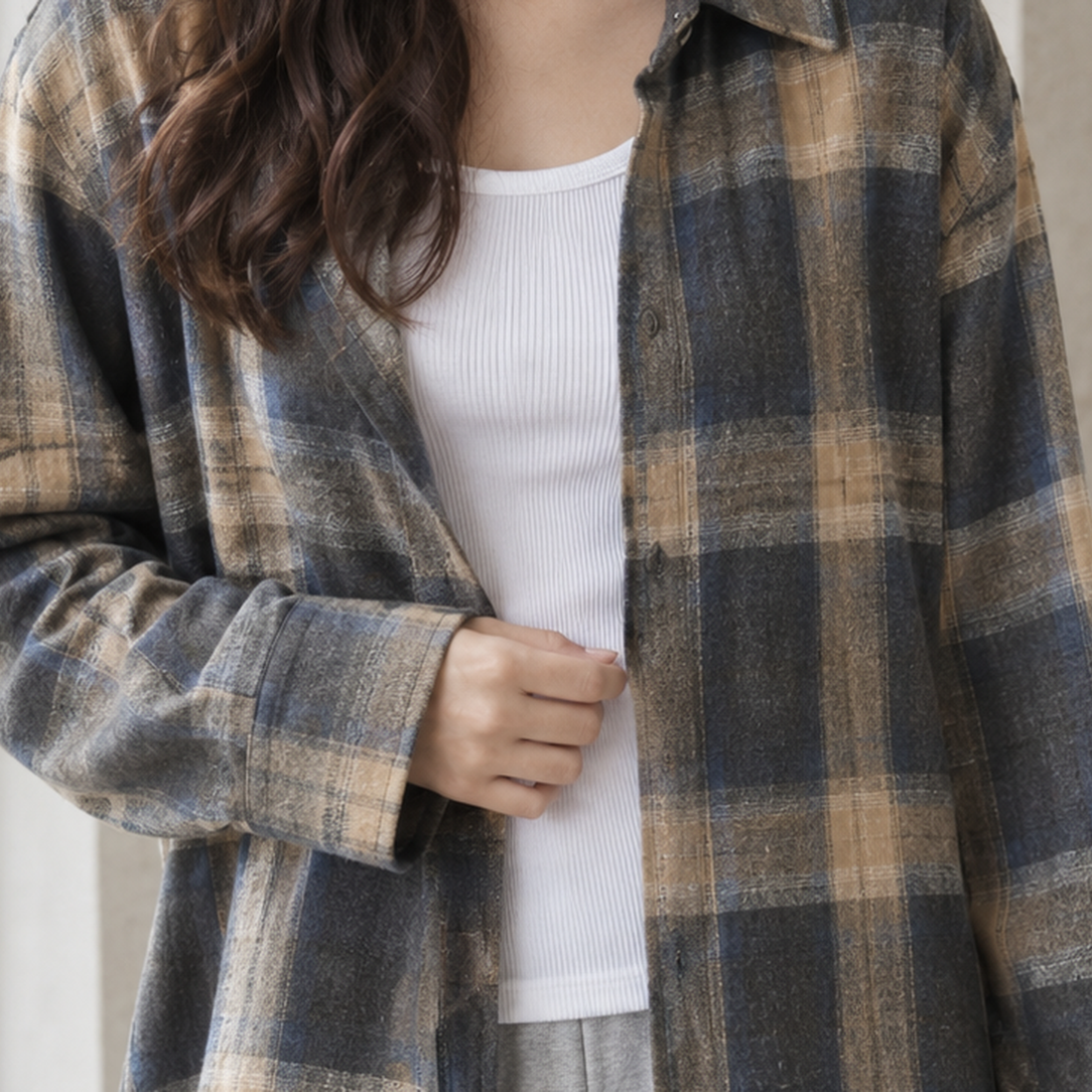 Bernadette-Grace Plaid Overshirt - Lead Product Detail