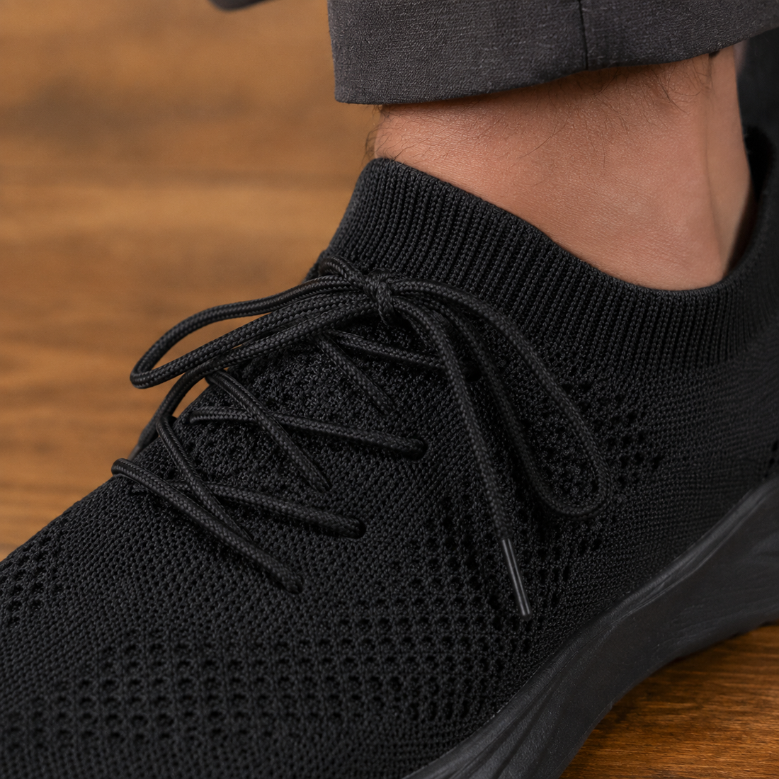 Comacchio Knit Sneakers - Lead Product Detail