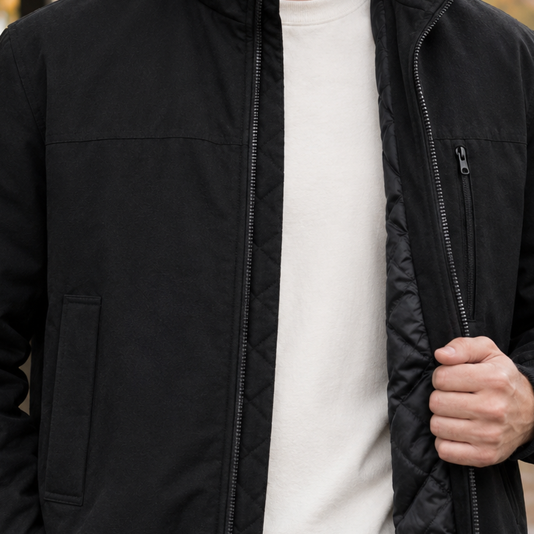 Reinhold-West Stand Collar Jacket - Lead Product Detail