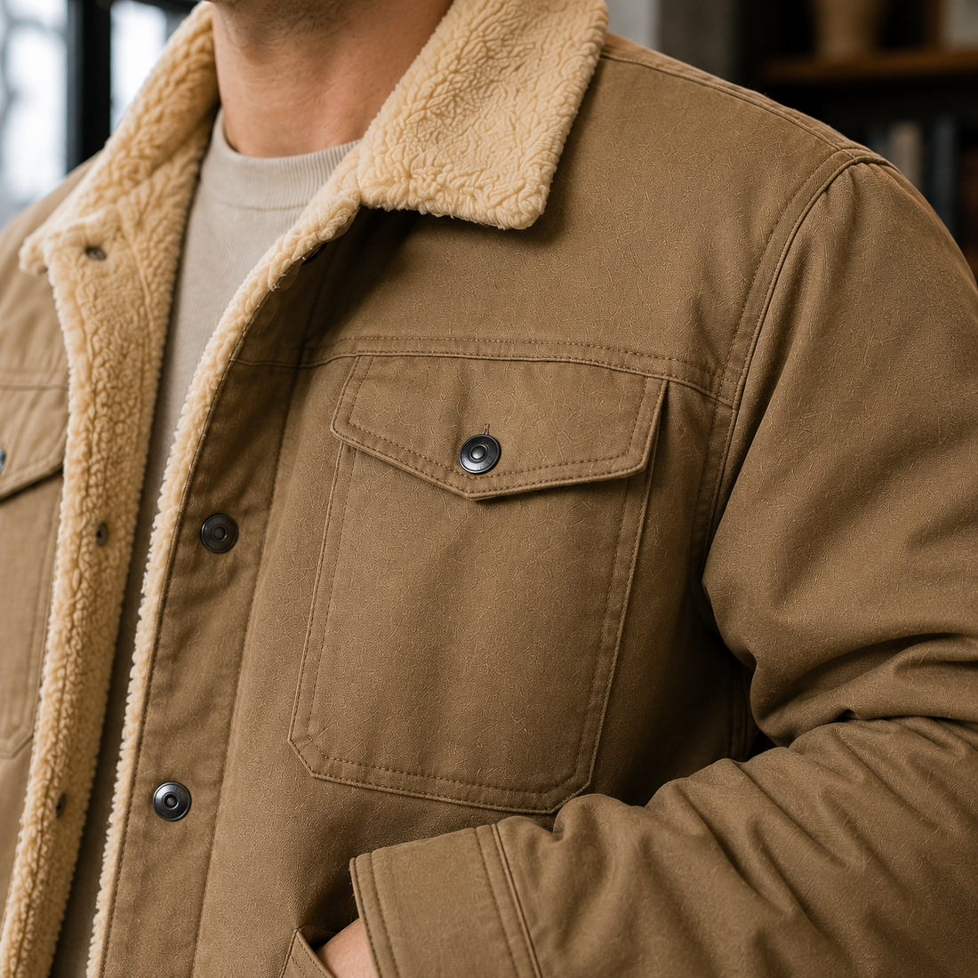 Philip Fleece Lined Jacket - Lead Product Detail