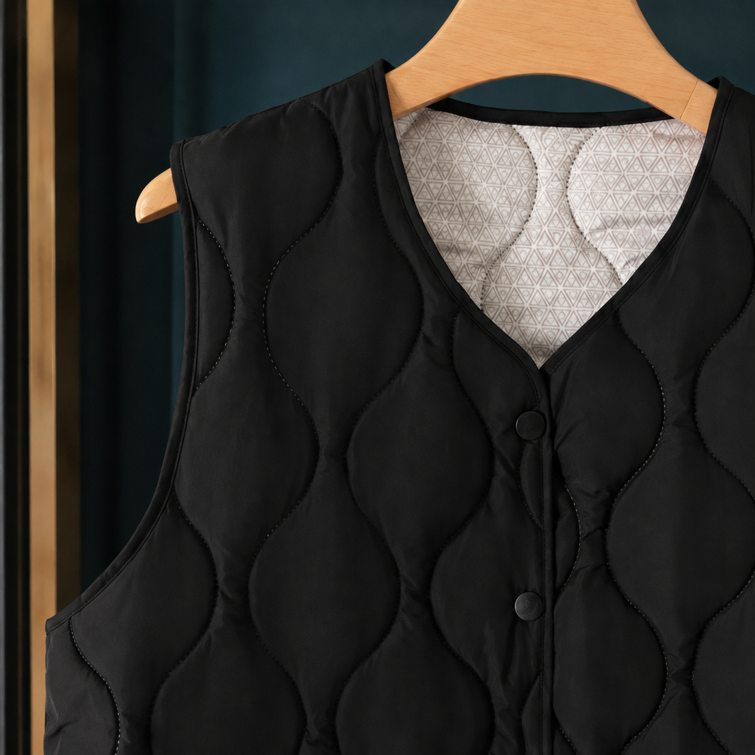 Ines Quilted Vest - Lead Product Detail