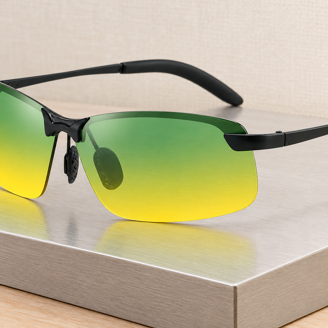 Fulbert Rectangular Sunglasses - Lead Product Detail