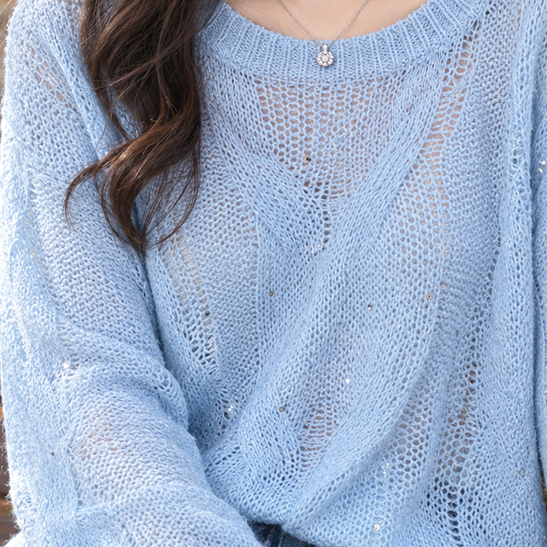 Cassidy-Kate Openwork Sweater - Lead Product Detail