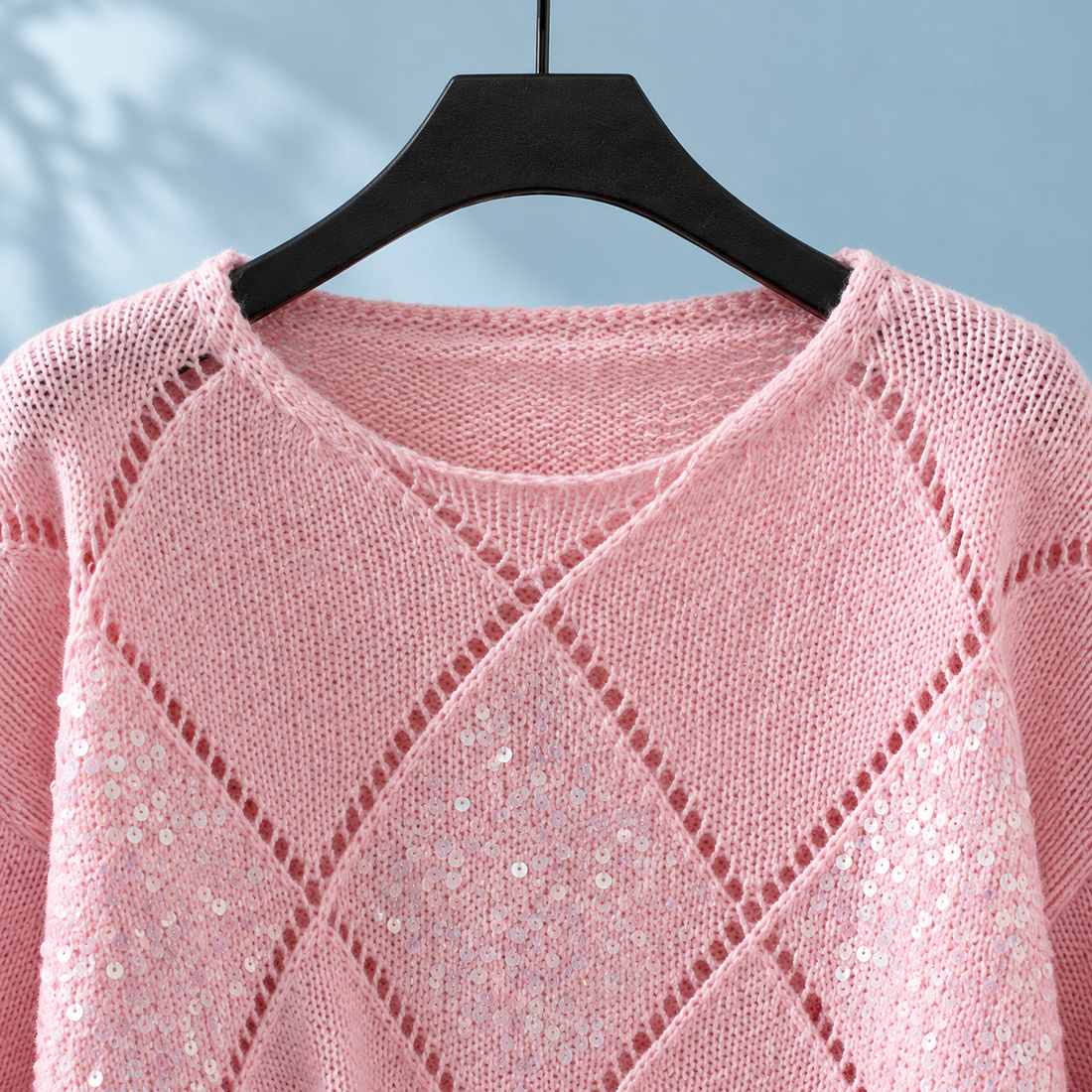 Madeline-Claire Sequin Knit Sweater - Lead Product Detail
