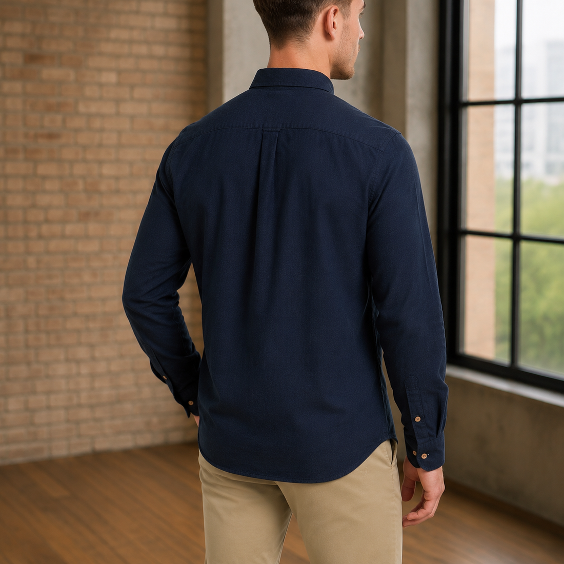 Lorcan Button-Down Shirt - Lead Alternate View