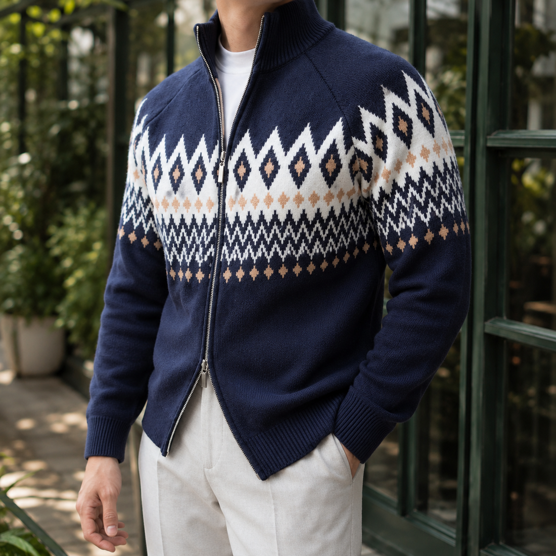Dominic Fair Isle Sweater - Lead Alternate View