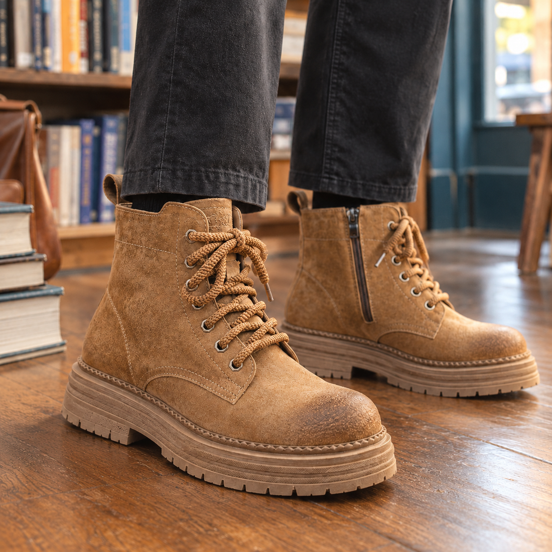 Camerino Lace-Up Boots - Lead Product Detail