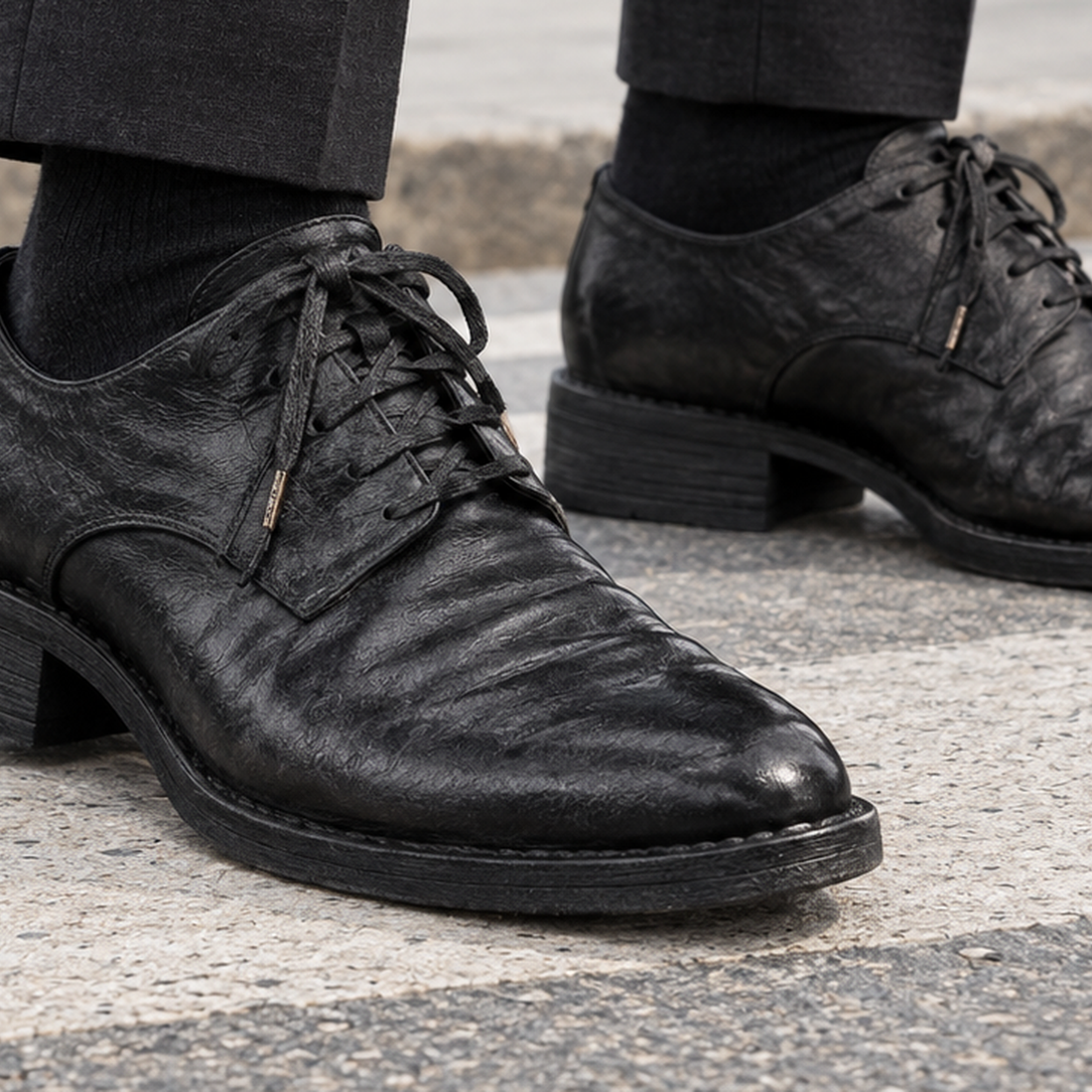 Gravina-Napoli Leather Derbies - Lead Product Detail