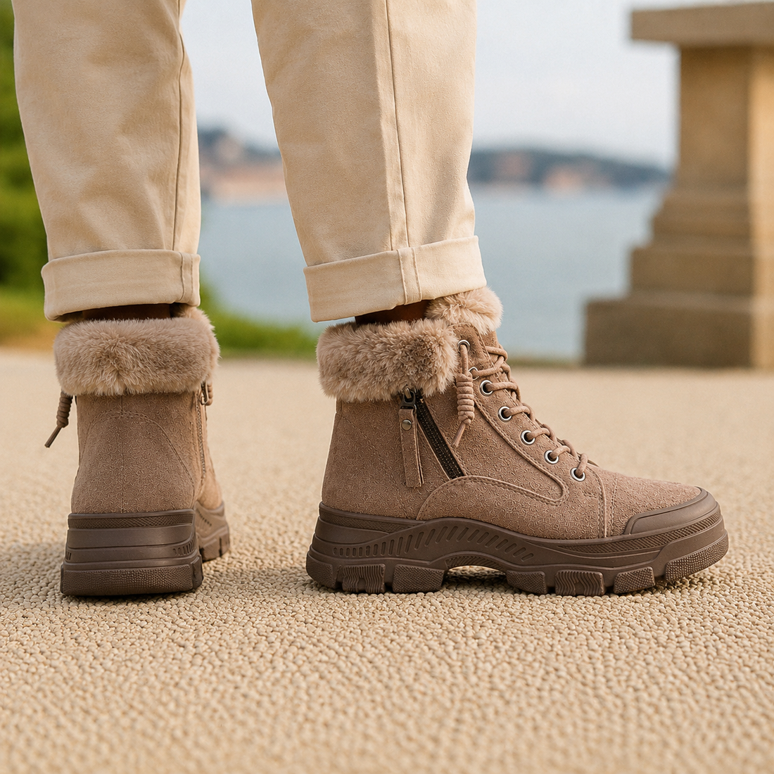 Vinci Cuffed Boots - Lead Alternate View