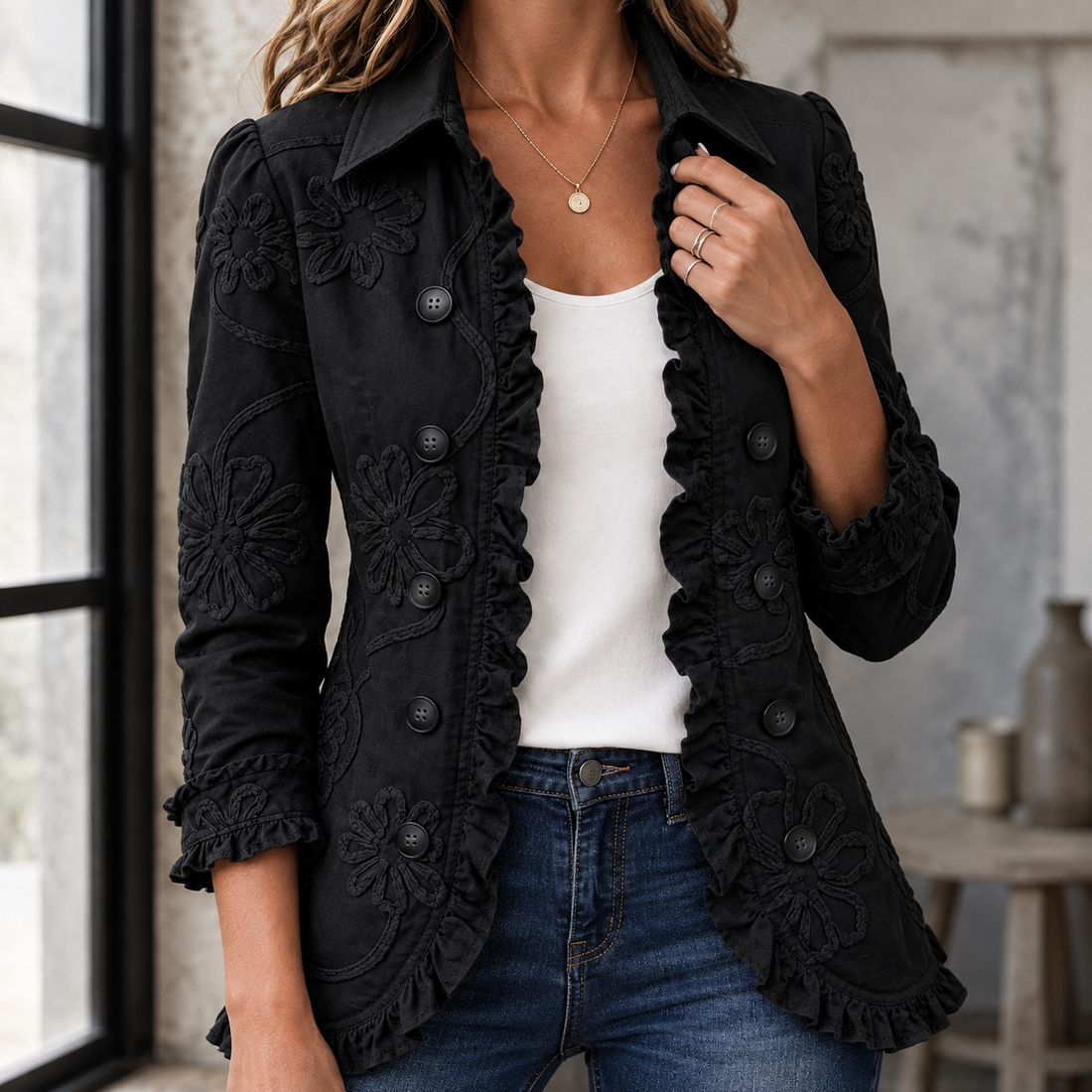Zelda-Elise Embroidered Jacket - Lead Product Detail