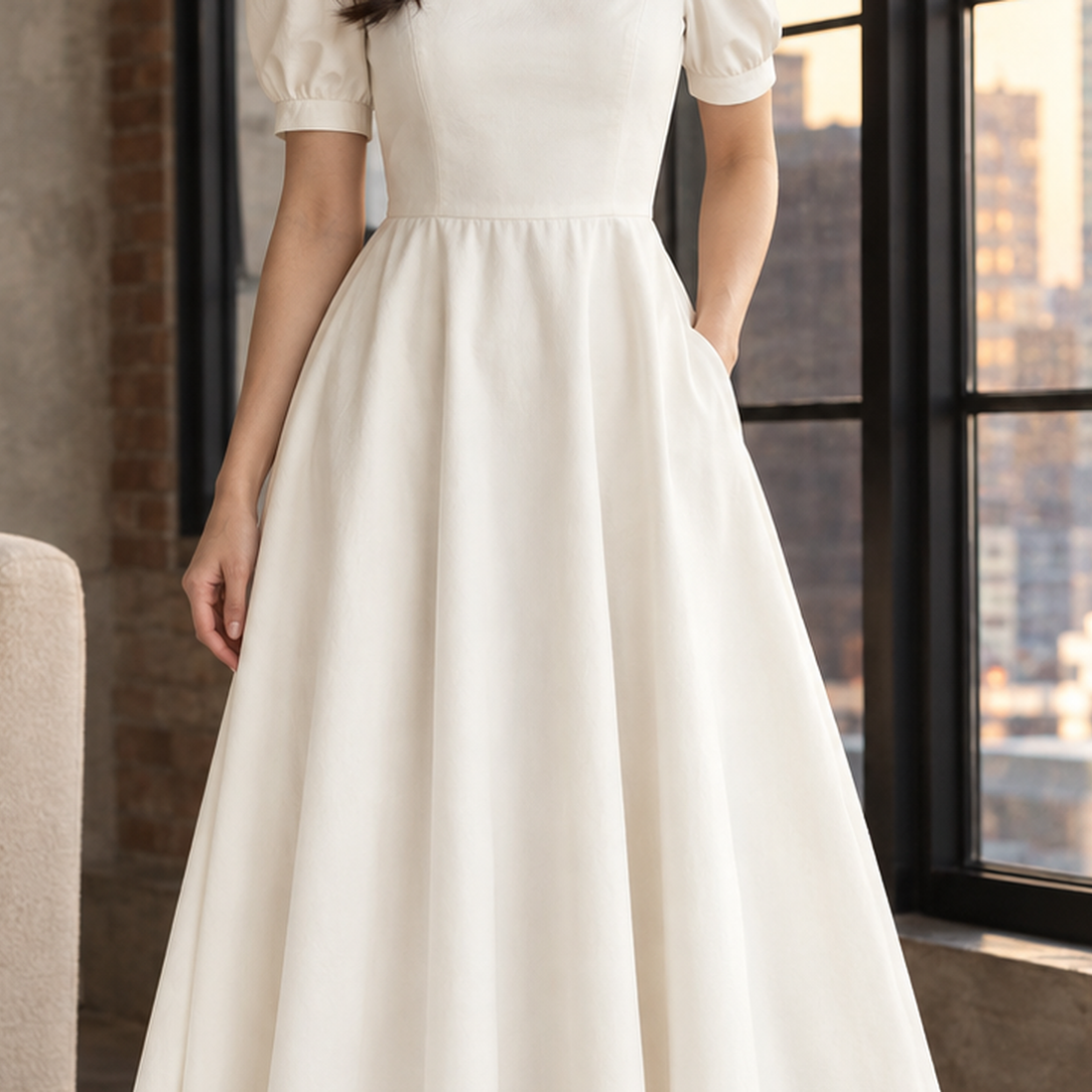 Sylvie-Hope Square Neck Dress - Lead Product Detail