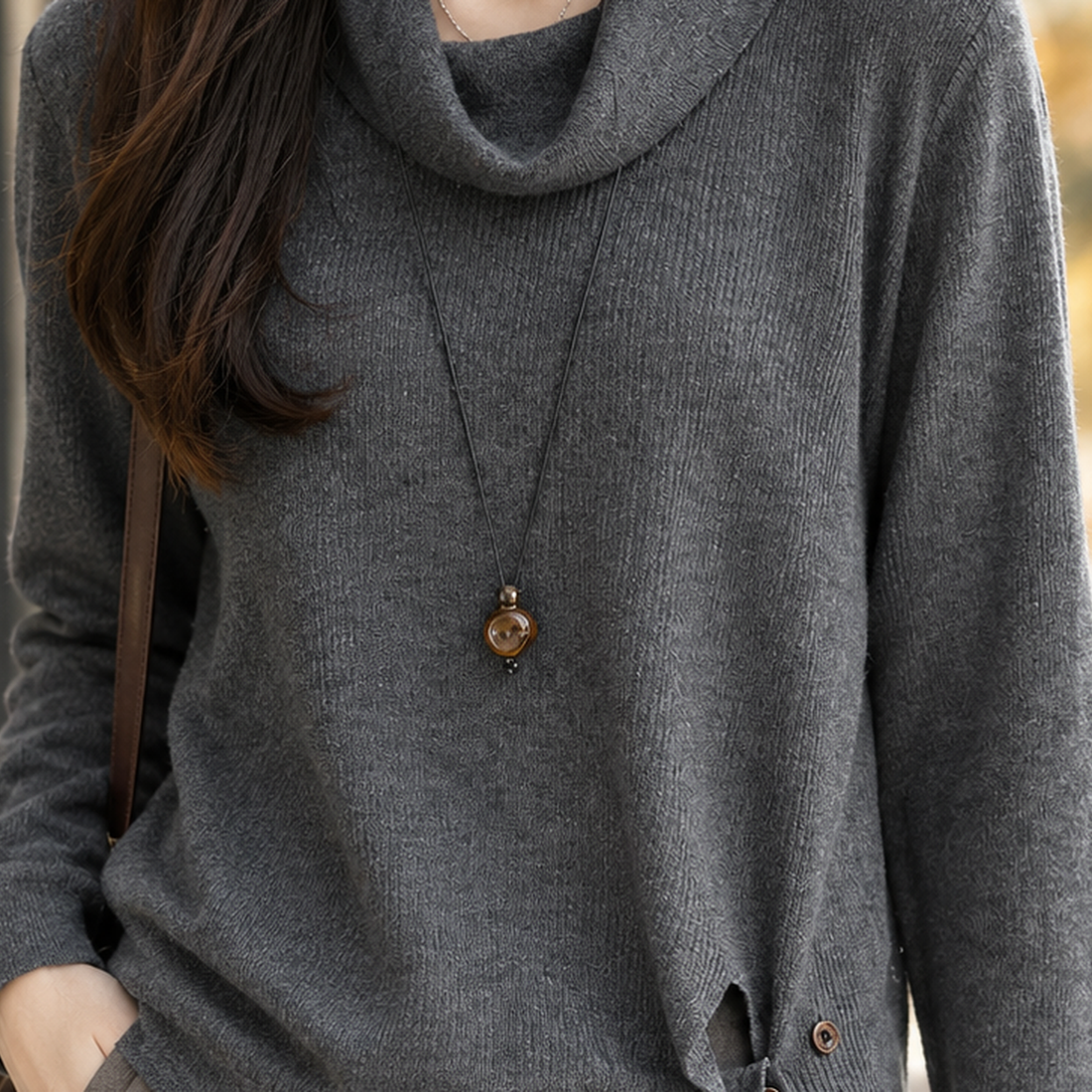 Samantha-Kate Cowl Neck Sweater - Lead Product Detail