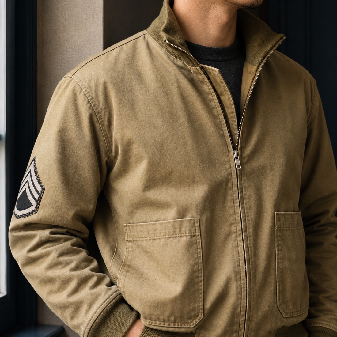Caius-Rhys Military Jacket - Lead Product Detail