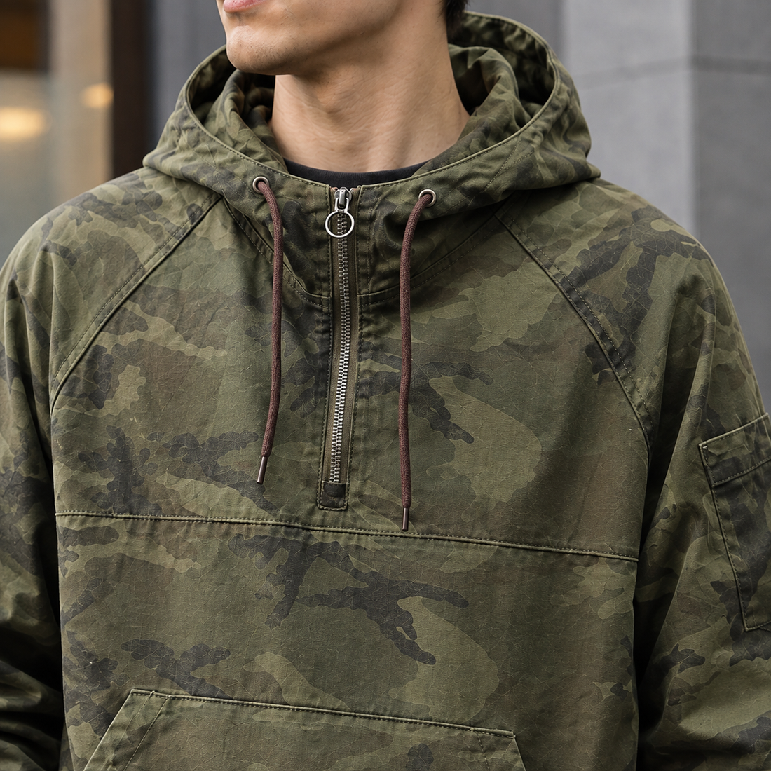 Carter-Grey Camouflage Anorak - Lead Product Detail