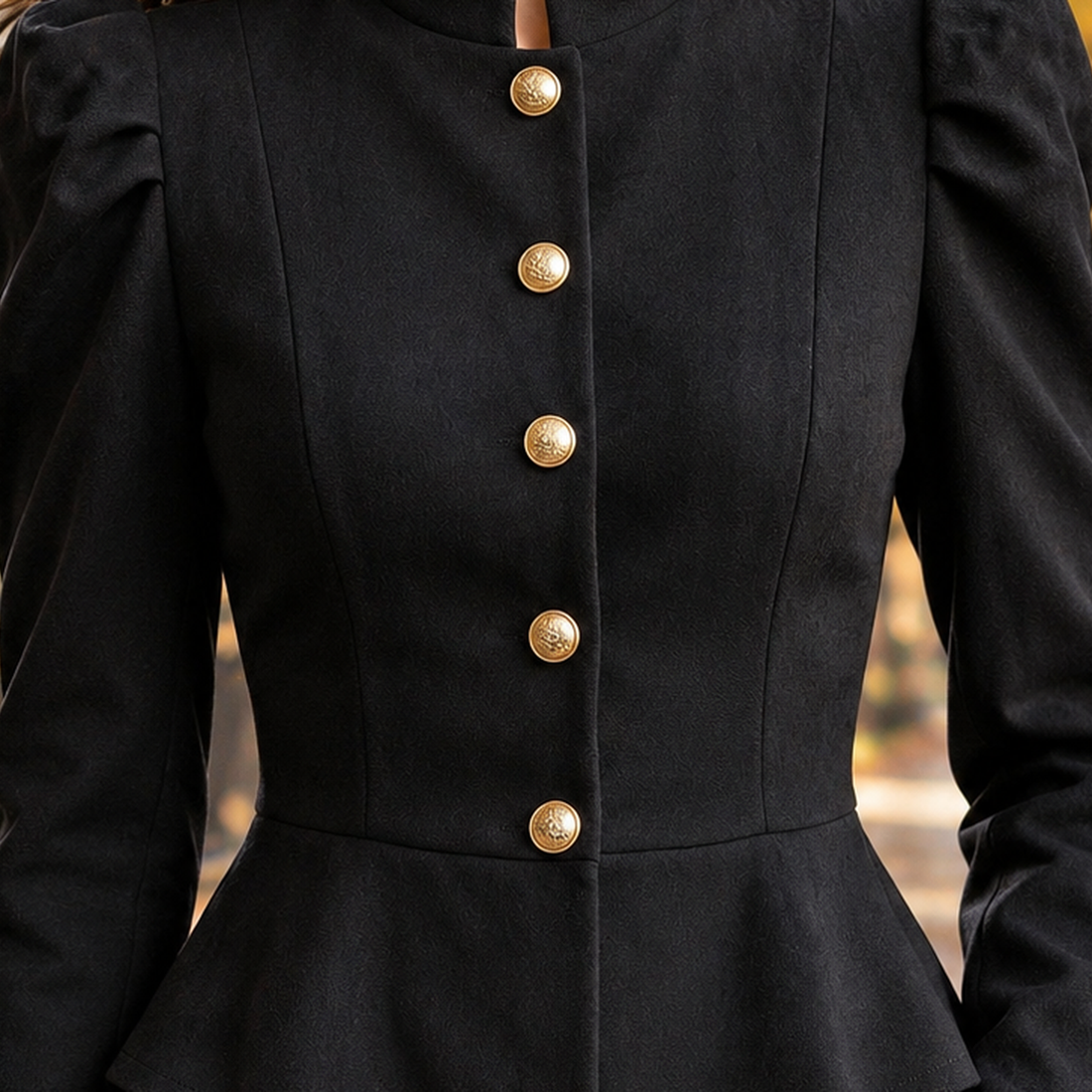 Henriette-Claire Peplum Jacket - Lead Product Detail