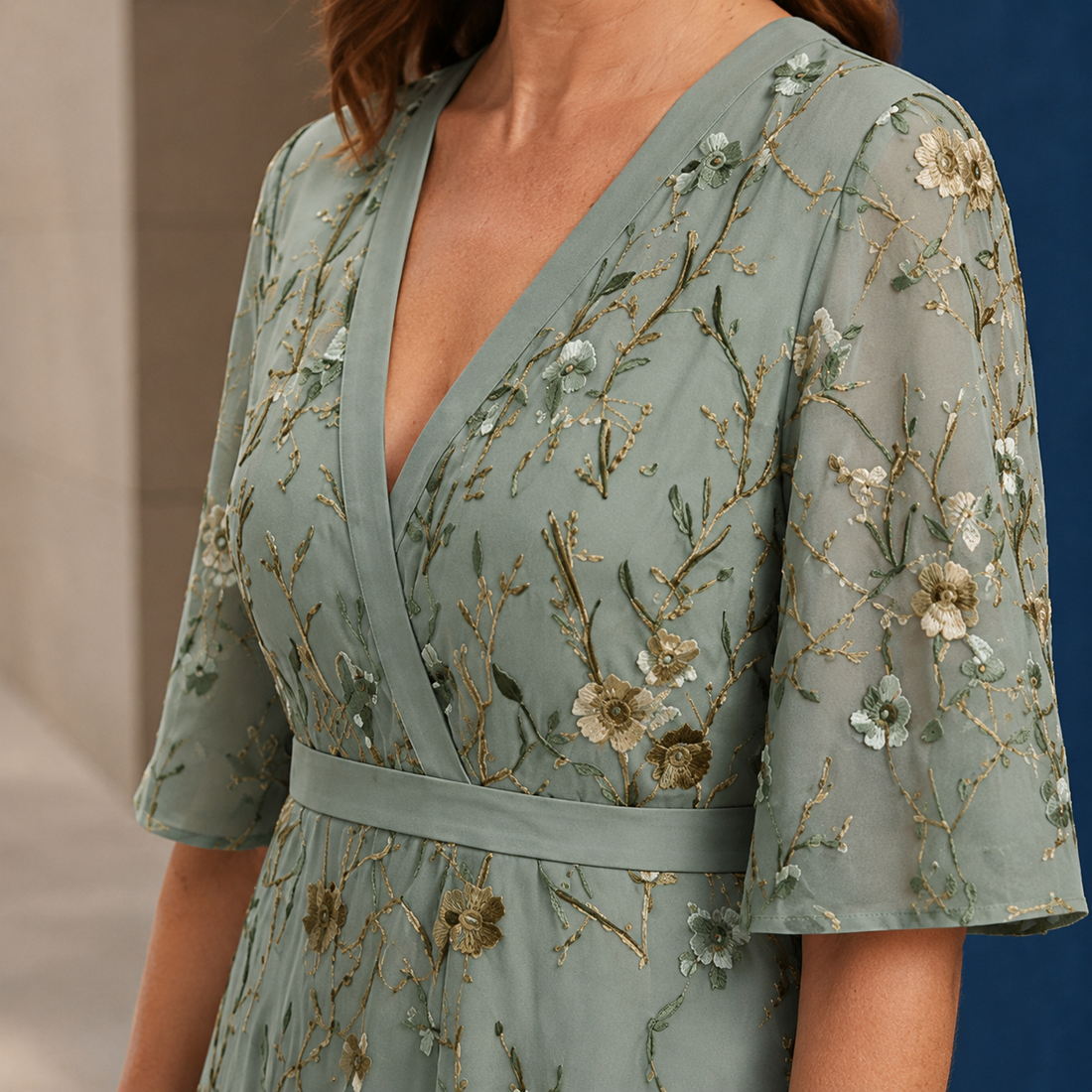 Bernadette-Skye Embroidered Maxi Dress - Lead Product Detail