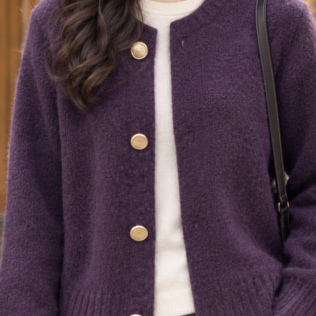 Solange-Rose Button Front Cardigan - Lead Product Detail