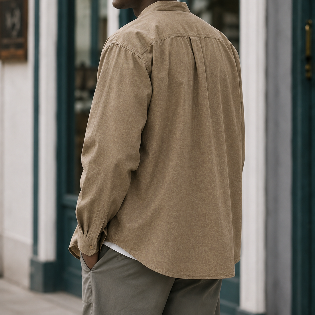 Romano Mandarin Shirt - Lead Alternate View