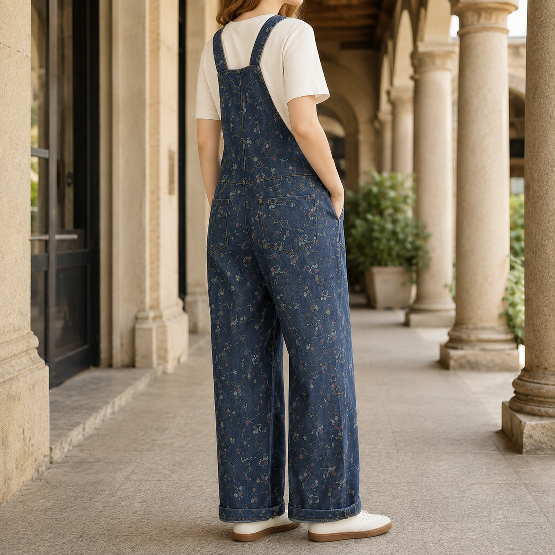 Valeria-Lane Floral Overalls - Lead Alternate View