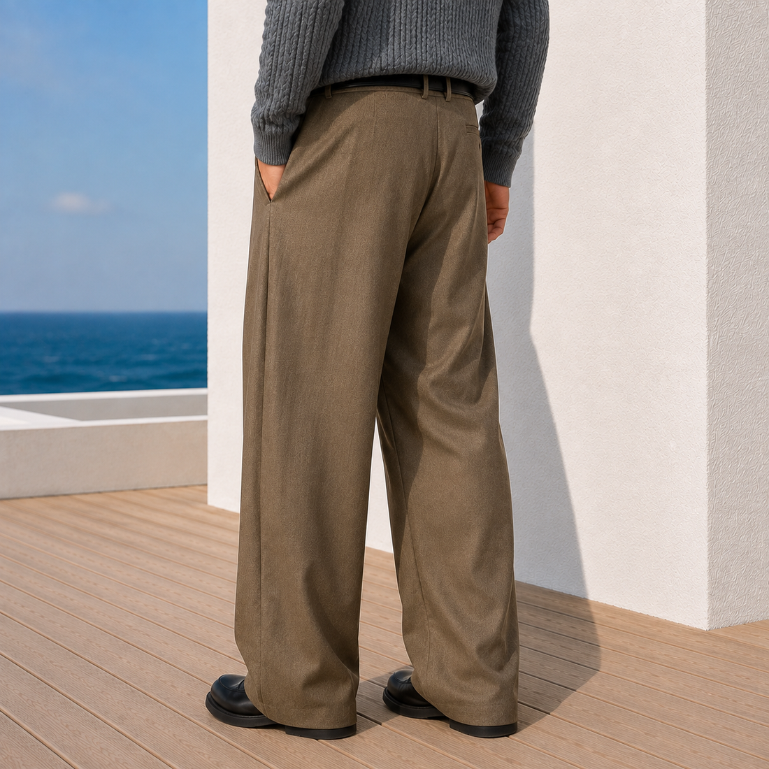 Lachlan Wide Leg Pants - Lead Alternate View