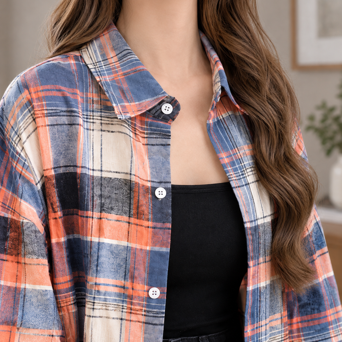 Caroline-June Plaid Overshirt - Lead Product Detail
