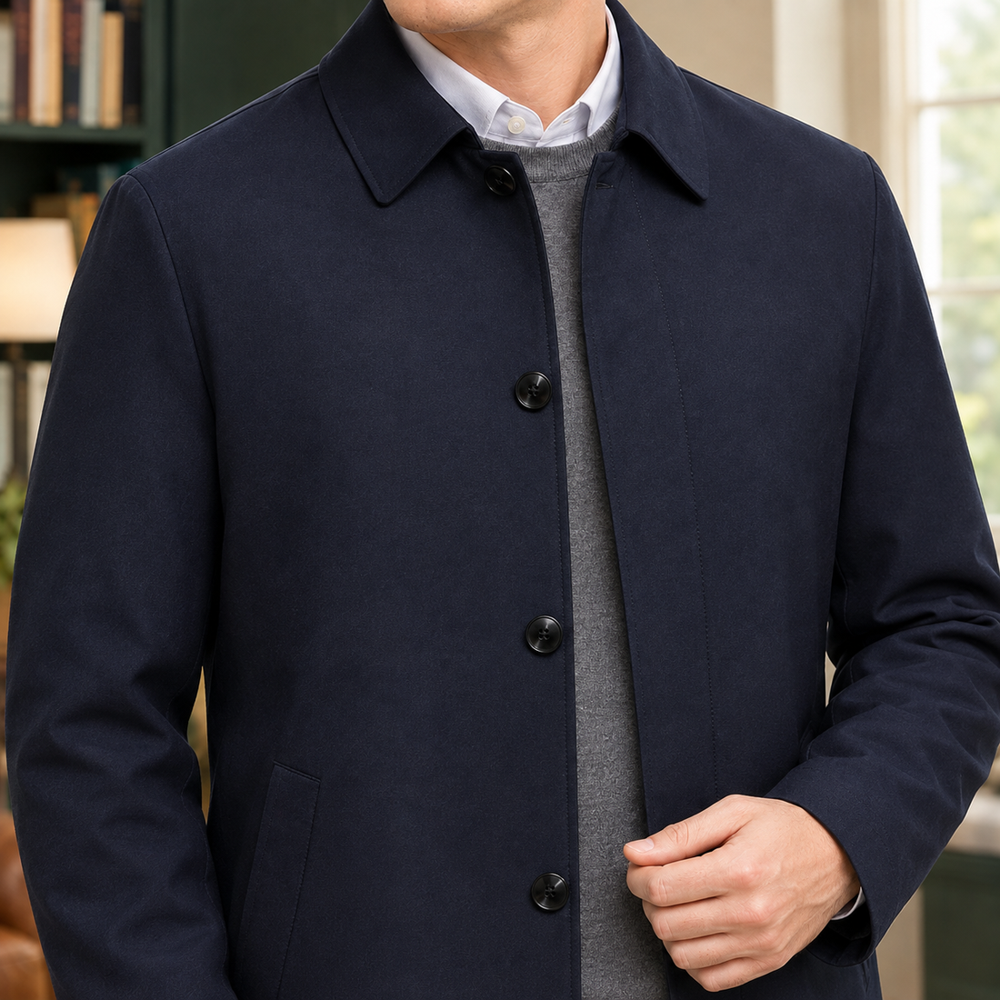Jayden-Miles Button-Front Jacket - Lead Product Detail