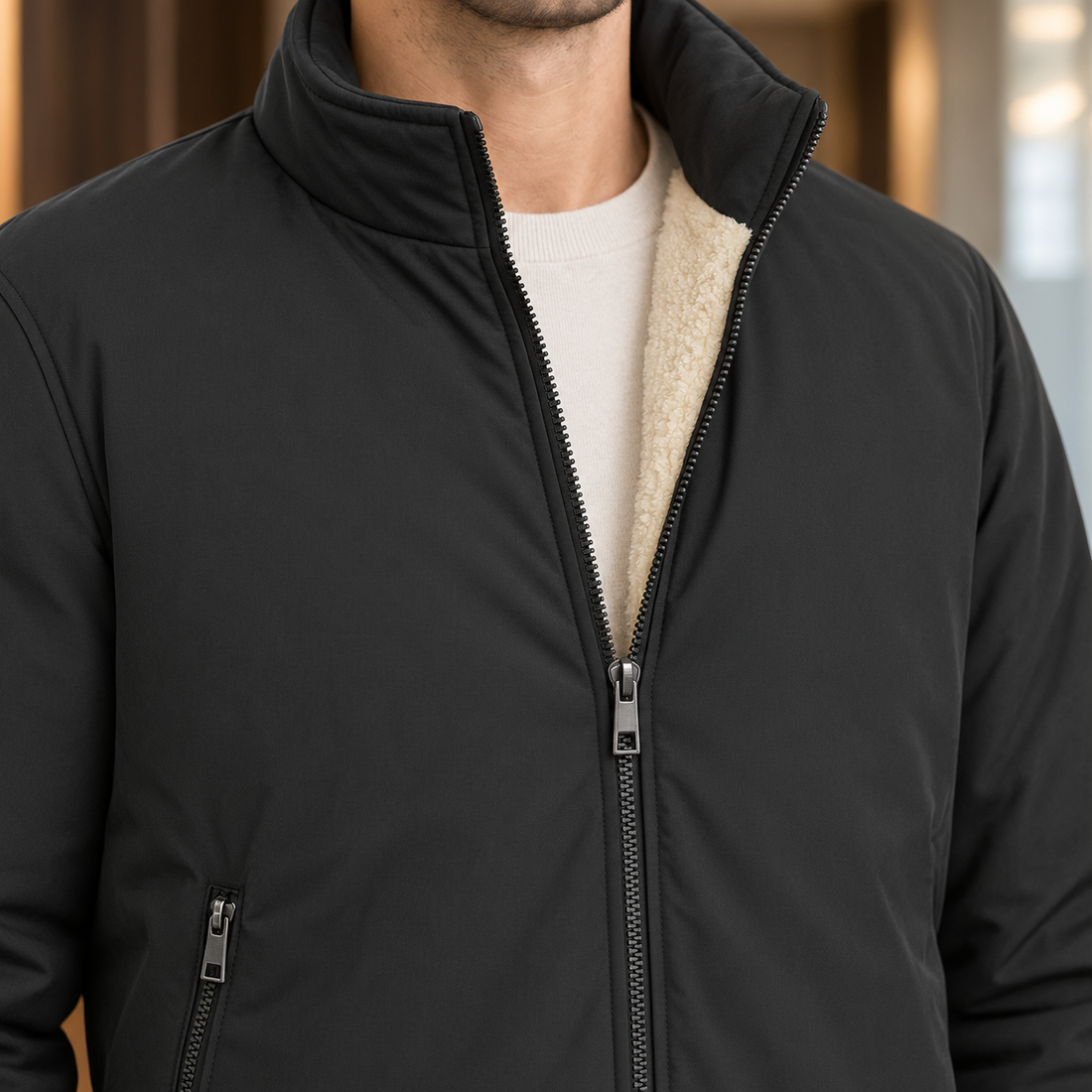 Oberon-Grant Stand Collar Jacket - Lead Product Detail