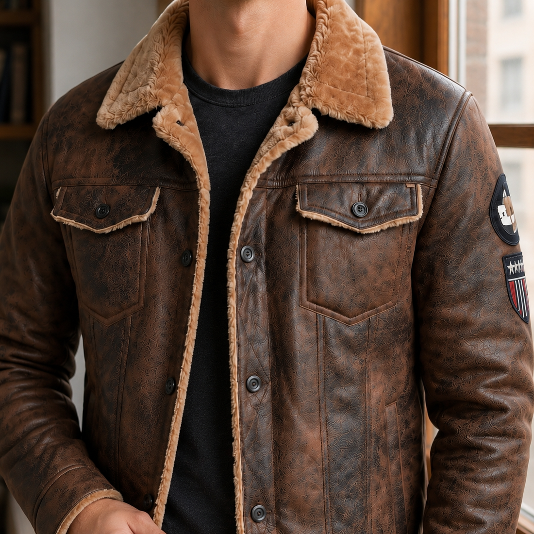 Griffin-Jude Fleece-Lined Jacket - Lead Product Detail