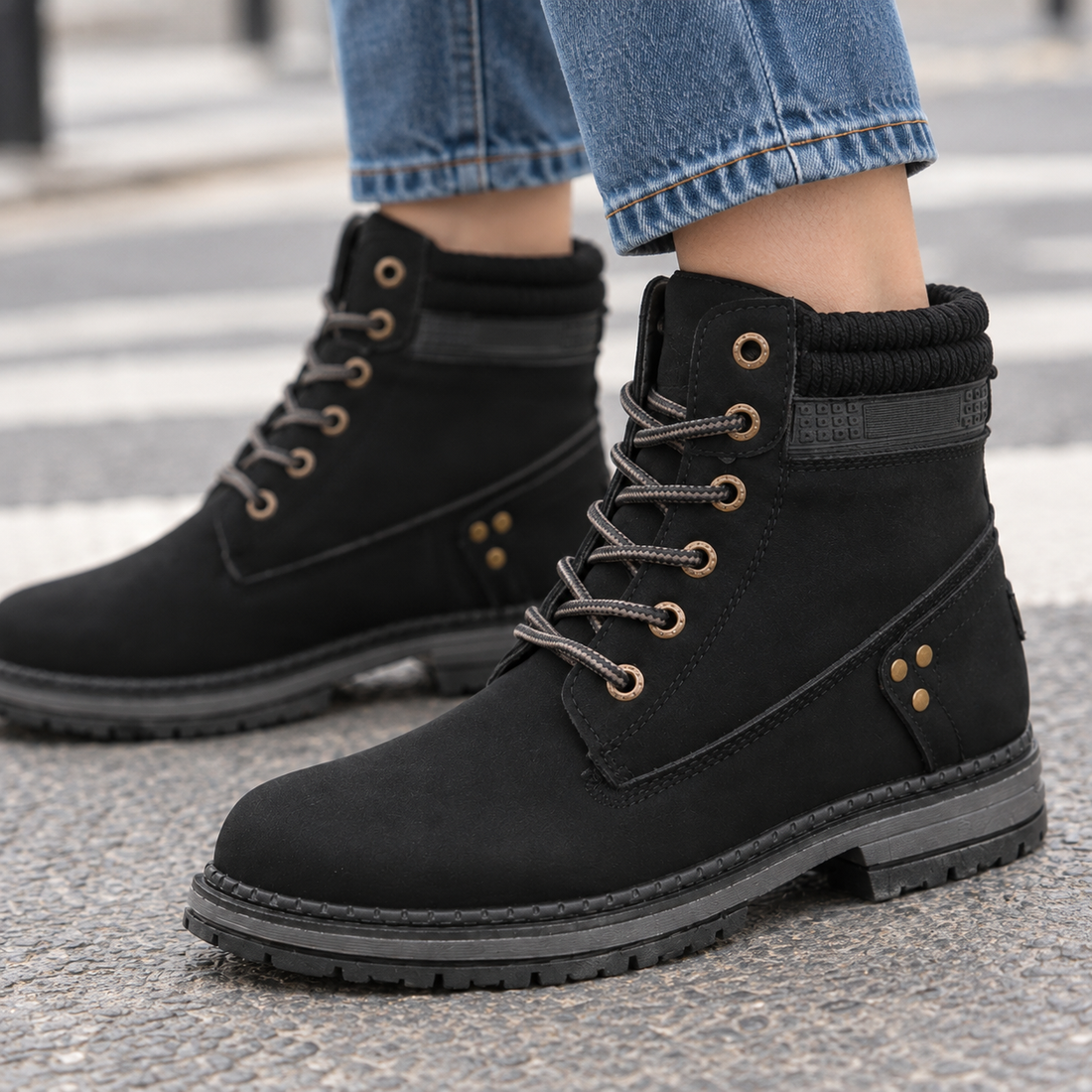 Mantegna Lace-Up Boots - Lead Product Detail