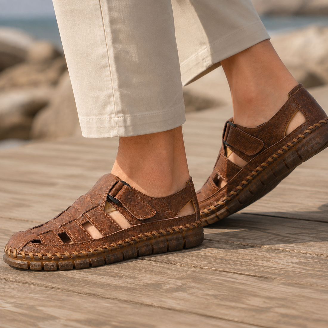 Acerbi Fisherman Sandals - Lead Alternate View