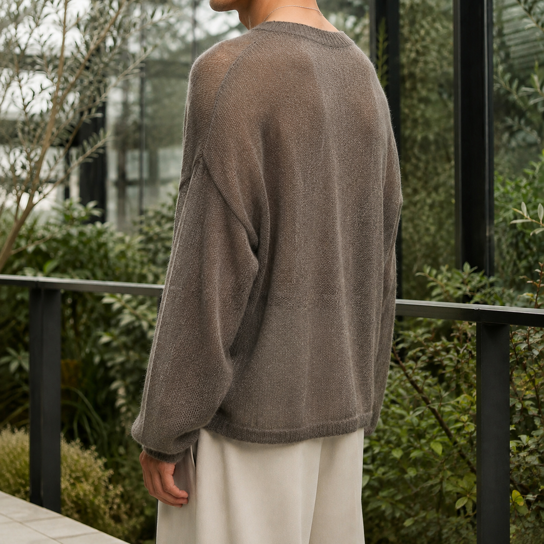 Orion Cashmere Sweater - Lead Alternate View