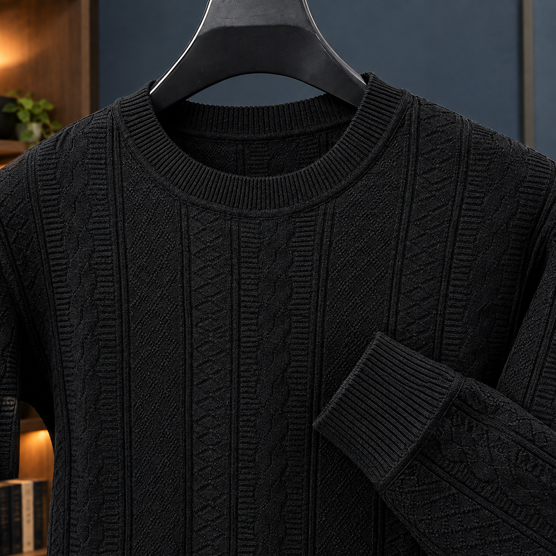 Warrick-Scott Cable Knit Sweater - Lead Product Detail