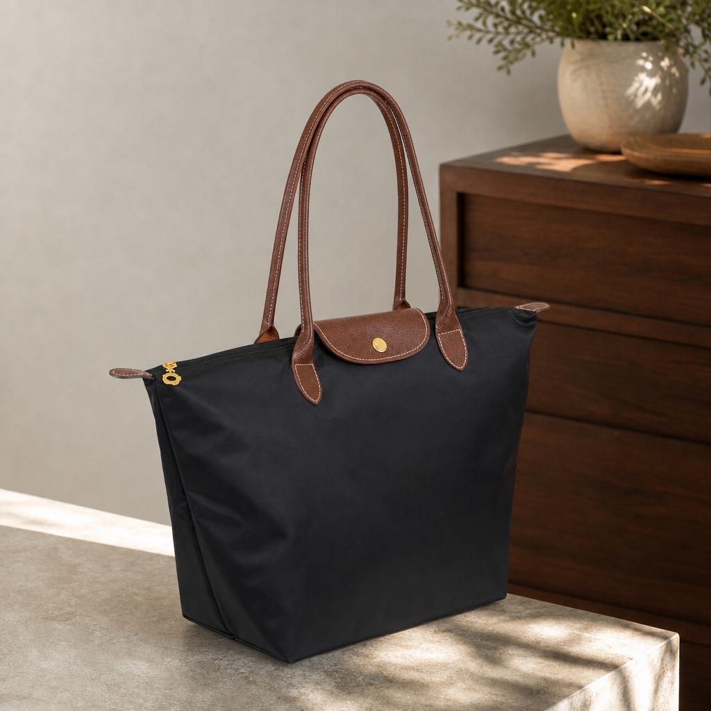 Lecce Zip Tote Bag - Lead Alternate View