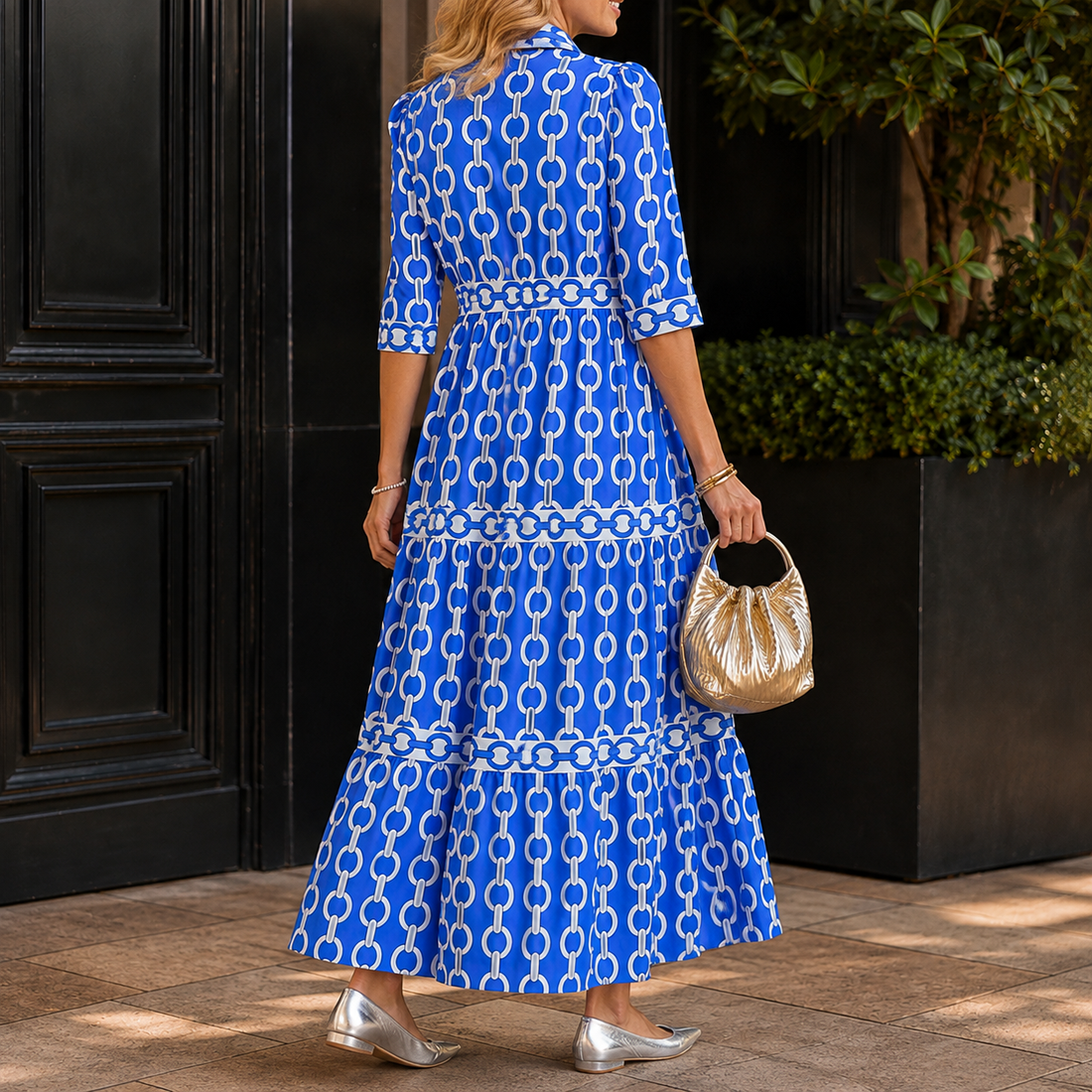 Serena Tiered Maxi Dress - Lead Alternate View