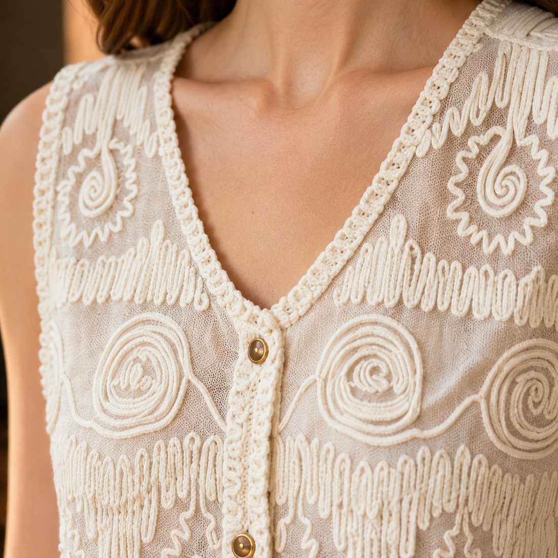 Salome Crochet Vest - Lead Product Detail