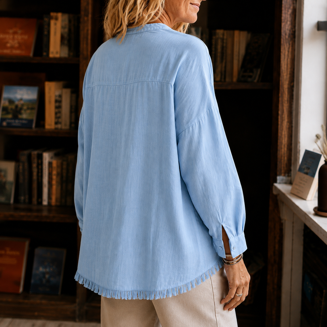 Bernadette-Faye Fringe Blouse - Lead Alternate View