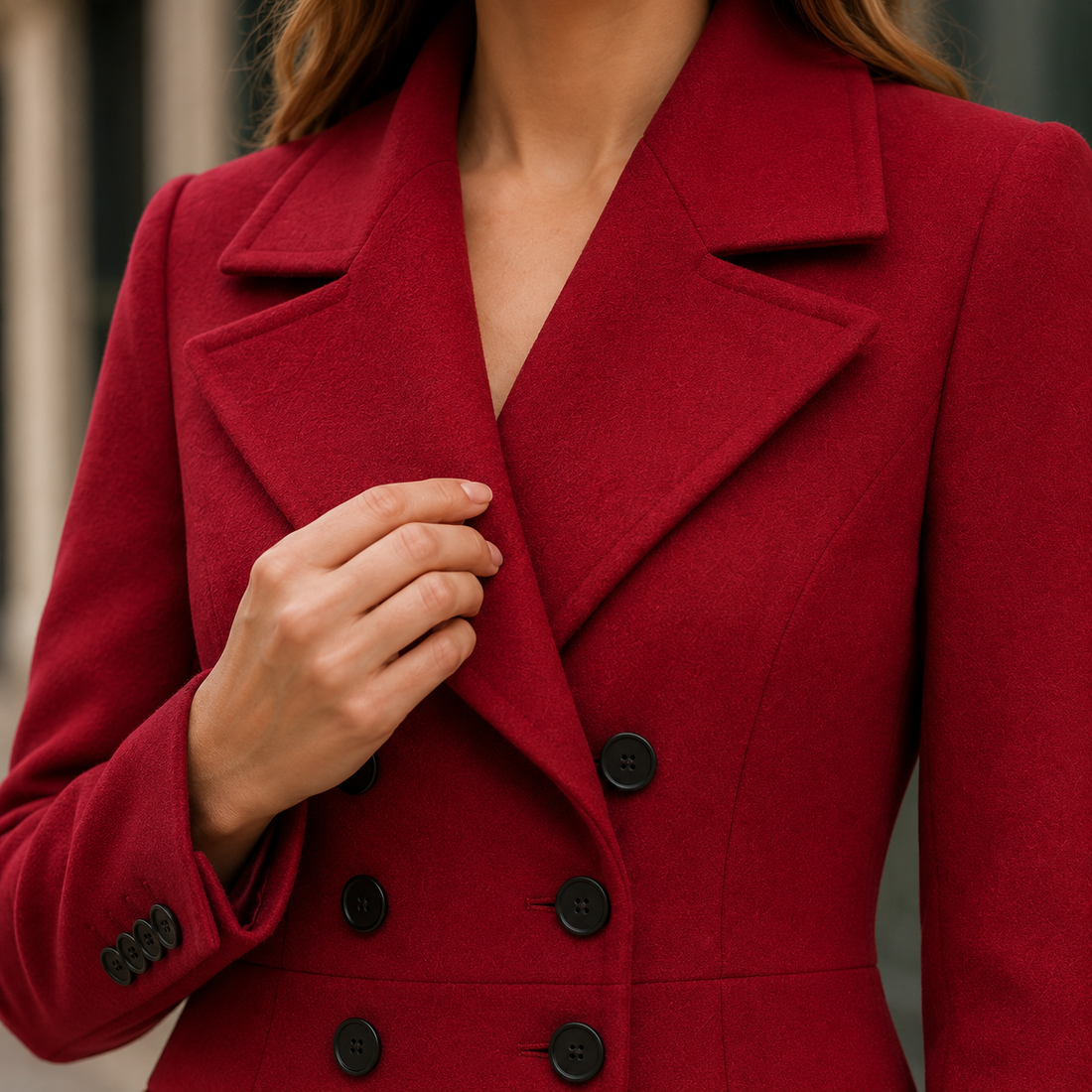 Meredith-Sage Double Breasted Overcoat - Lead Product Detail