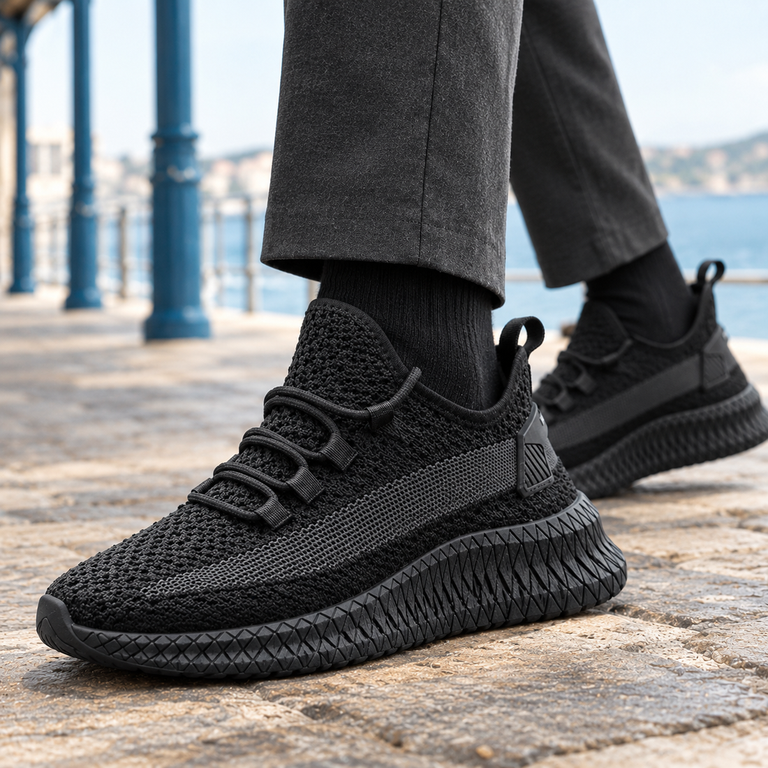 Bracciano Knit Sneakers - Lead Product Detail