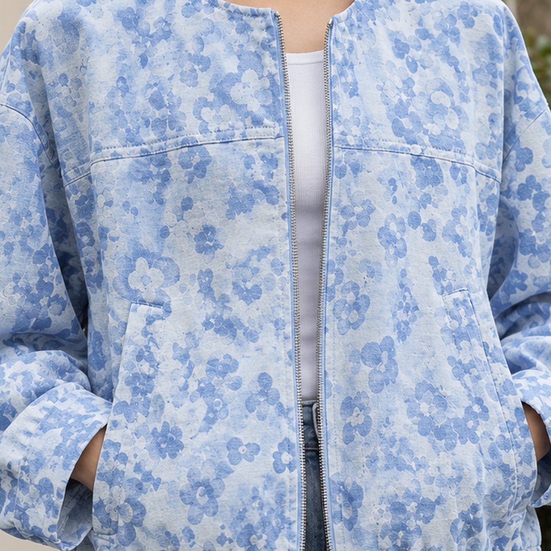 Tabitha-Grace Floral Zip Jacket - Lead Product Detail