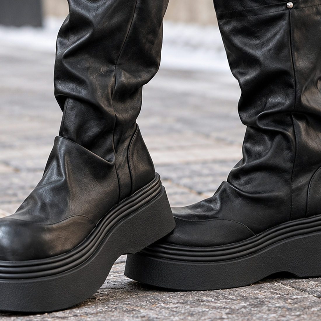 Rovereto-Lago Platform Boots - Lead Product Detail