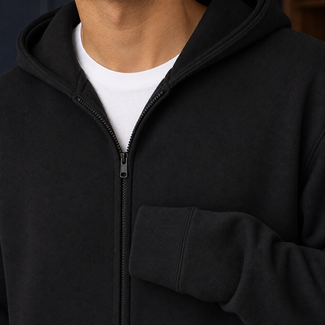 Ludovic Zip Hoodie - Lead Product Detail