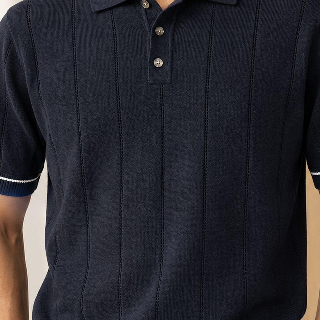 Emilio-Cole Knitted Polo - Lead Product Detail