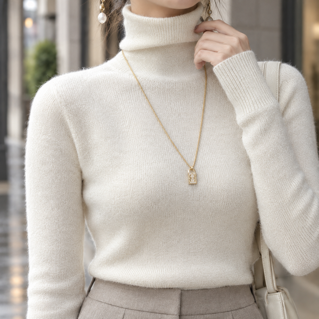 Valeria-Jade Turtleneck Top - Lead Product Detail