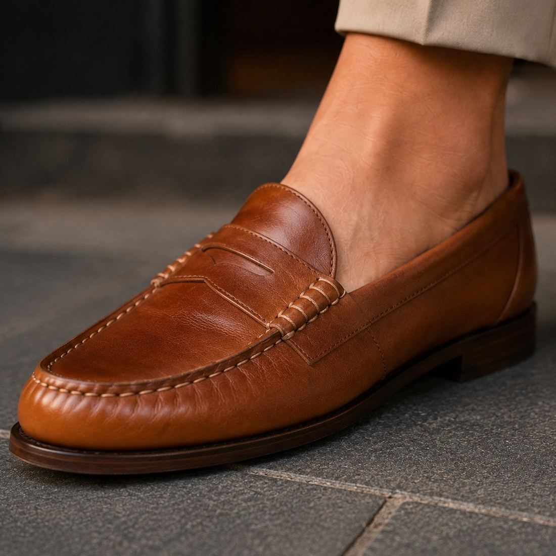 Ricciardi Leather Loafers - Lead Product Detail