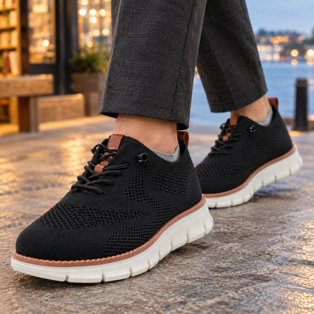 Balbi Knit Sneakers - Lead Product Detail